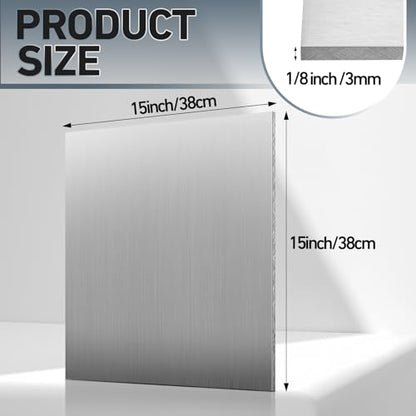 2 Pcs 6061 Aluminum Sheet Metal Plate 15 x 15 x 1