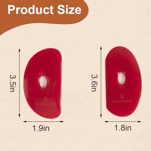 2 Pcs Soft Silicone Pottery Ribs for Ceramic