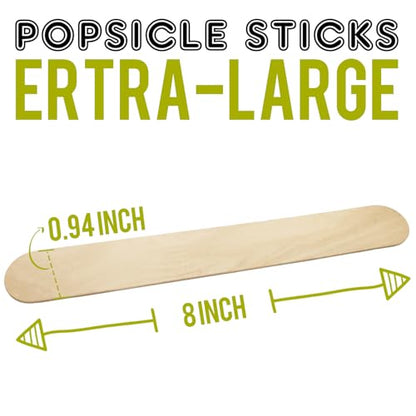 8" Jumbo Craft Sticks (90 Count)