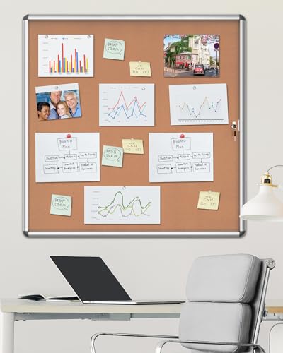 38"x38" Enclosed Bulletin Board (50 Count)