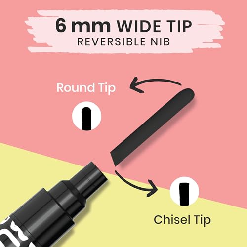 5 Black Chalk Markers for Glass (5 Count)