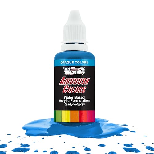 Opaque Lake Blue Acrylic Airbrush Paint