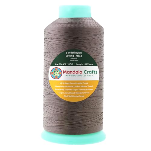 Size 69 210D T70 Taupe Bonded Nylon Thread (4500 Foot)