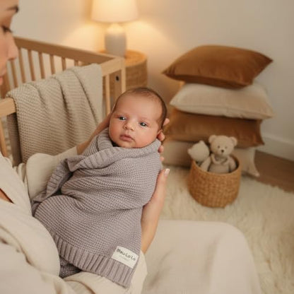 Heritage Knit Organic Swaddle Blanket for Girls