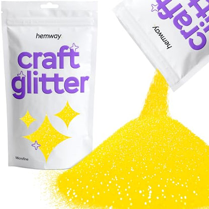 Craft Glitter Fluorescent Yellow 100g Microfine Glitter (3.5274 Ounce)