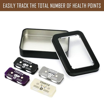 4Pcs MTG Life Counter Twin Digits with Metal Box