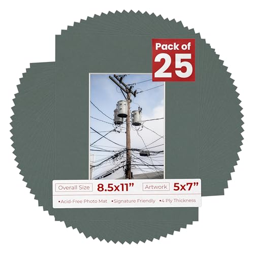 5x7 Mat for 8.5x11 Frame (25 Count)