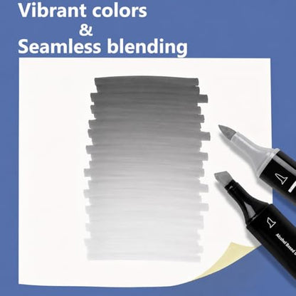6 Pack Grey Gray Alcohol Markers (6 Count)
