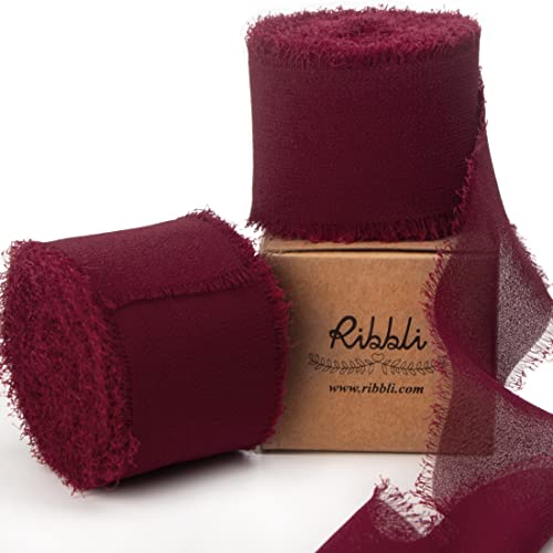 Burgundy Chiffon Ribbon 1 (60 Foot)