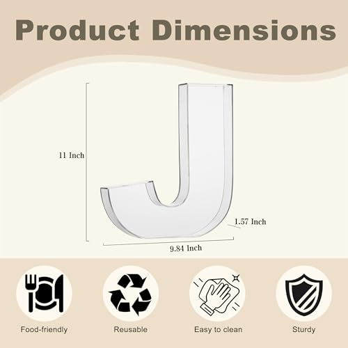 11" Clear Acrylic Letter & Number Charcuterie Tray