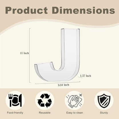 11" Clear Acrylic Letter & Number Charcuterie Tray