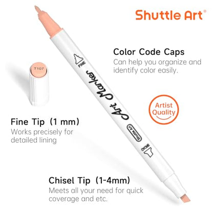 26 Colors Skin Tone&Hair Art Markers (26 Count)