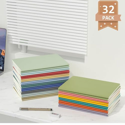 32 Pack Lined Notebook Journals Bulk (32 Count)
