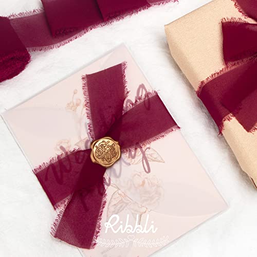 Burgundy Chiffon Ribbon 1 (60 Foot)