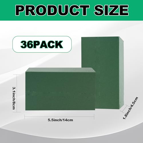 36 Packs Floral Foam Blocks Wet & Dry for Flower Arranging
