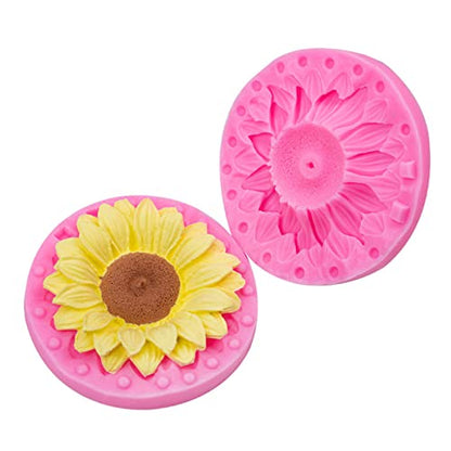 3D Sunflower Silicone Mold for Fondant Chocolate Candy Cake Decorating Candle Soap Baking Pastry Polymer Clay