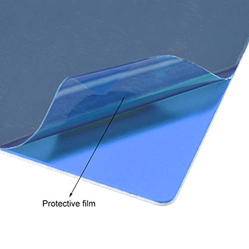Blank Metal Card 100x50x0.8mm Anodized Aluminum Plate for DIY Laser Printing Engraving Blue 5 Pcs (5 Count)