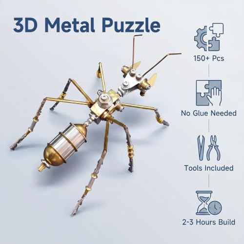3D Steampunk Mechanical Insect Ant Puzzle Kit