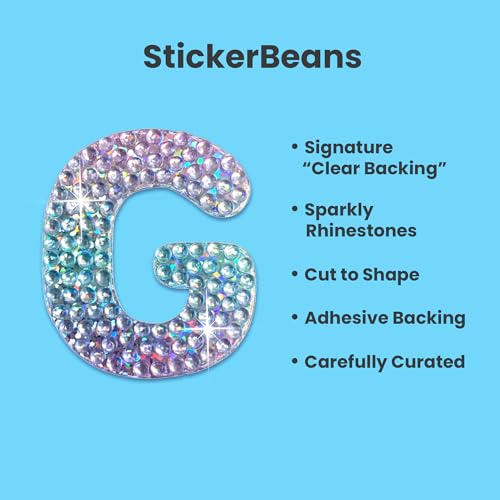Sparkly Rhinestone Alphabet Letter Sticker G