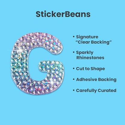 Sparkly Rhinestone Alphabet Letter Sticker G