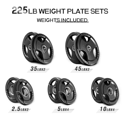 Olympic Rubber Grip Weight Plates (14 Count)