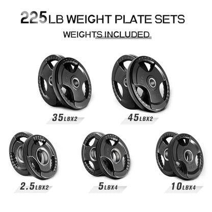 Olympic Rubber Grip Weight Plates (14 Count)