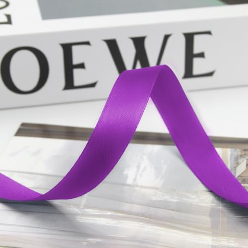 5 8 Inch 100 Yards Satin Ribbon Purple