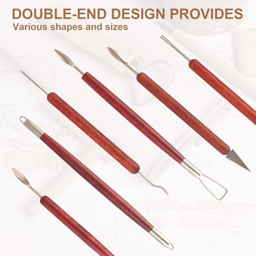 Double Ended Clay Sculpting Tools Set (6 Count)