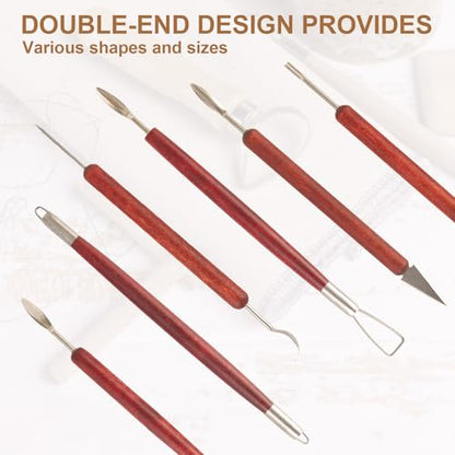 Double Ended Clay Sculpting Tools Set (6 Count)