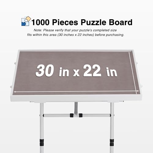 1000 Piece Jigsaw Puzzle Board Table with Drawers and Cover (1000 Count)