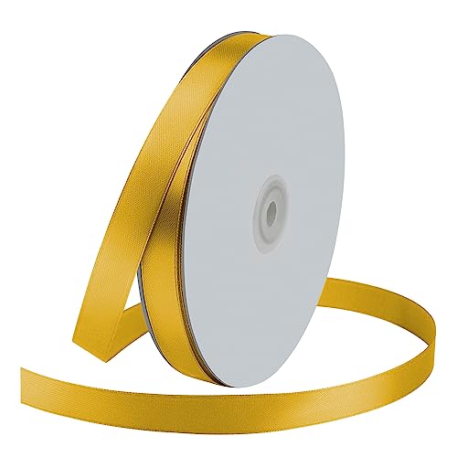 5 8" x 100 Yards Yellow Satin Ribbon Crafts Gift Wrapping (300 Foot)