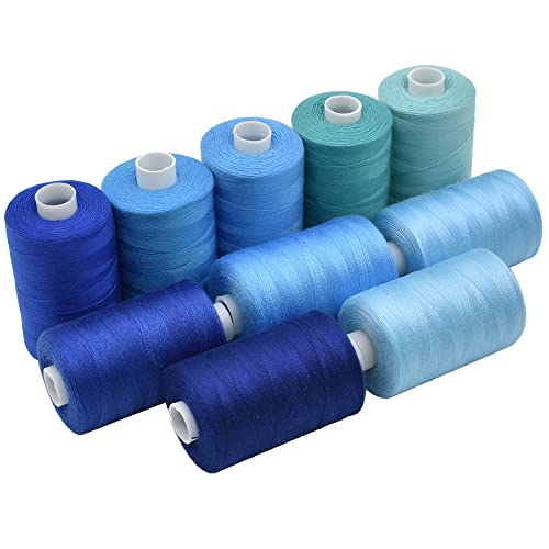 Sewing Thread 10 Color Sewing Industrial Purpose 1000 Yards Per Spool 40S (30000 Foot)
