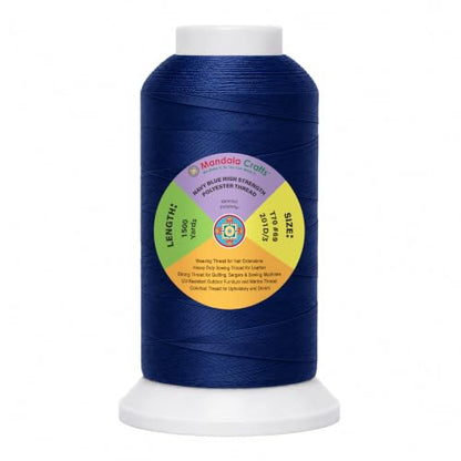 Navy Blue Tex 70 Polyester Heavy Duty Thread for Upholstery