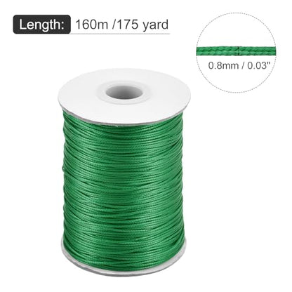 Waxed Cord 0.8mm Waxed Polyester Cord 175 Yard Wax String for Bracelet Making