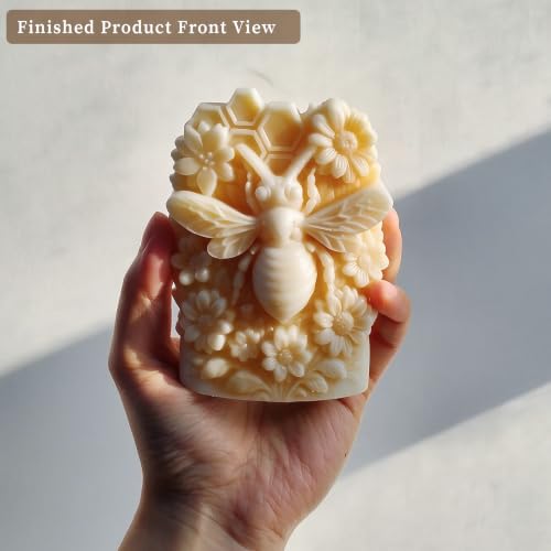 Bee Floral Candle Soap Mold