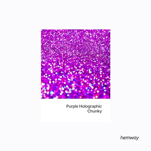 Resin Glitter Purple Holographic 100g Chunky (3.5274 Ounce)