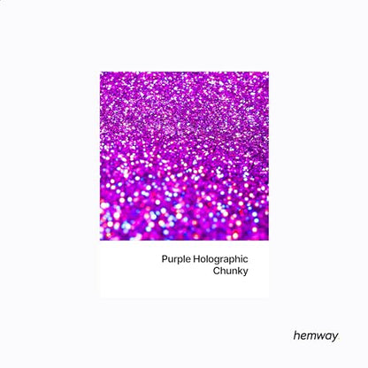 Resin Glitter Purple Holographic 100g Chunky (3.5274 Ounce)