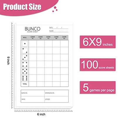 Bunco Score Sheets