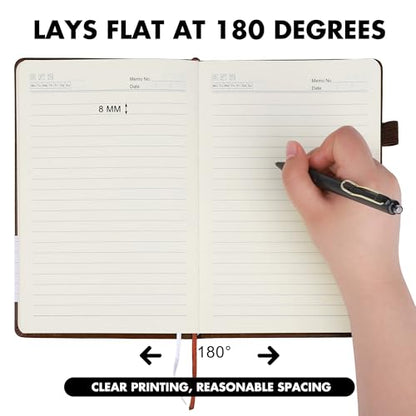 30 Set Lined Notebook Journals with Pens A5 Notebooks 100 GSM College Ruled Hardcover Notebook PU Leather Notepad with Pen Holder for Office School (60 Count)