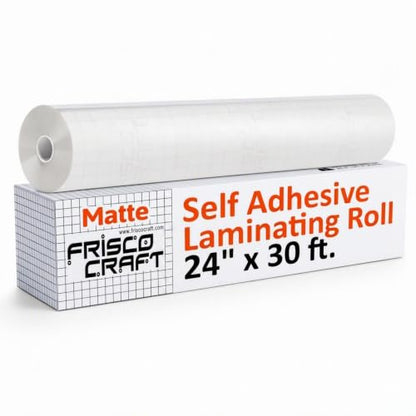 Transparent Matte Self Adhesive Laminating Roll 24" x 30 ft