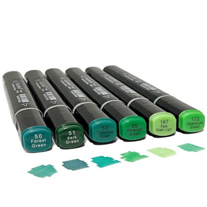 6 Pack Green Alcohol Markers (6 Count)