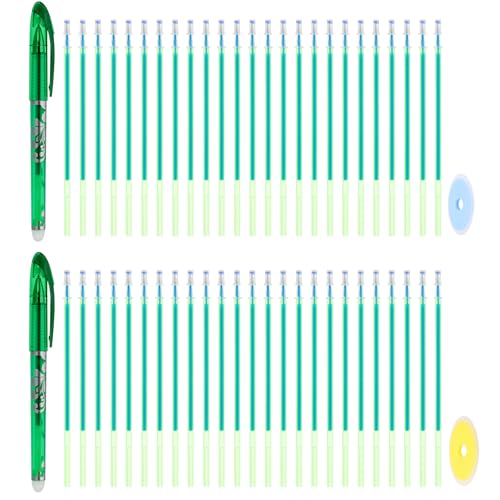 2Pcs Erasable Gel Pens with 50 Refills & 2 Erasers (52 Count)