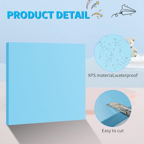 Blue 13 Pack 12x12x0.5 inch Foam Sheets 0.5 Inch Thick