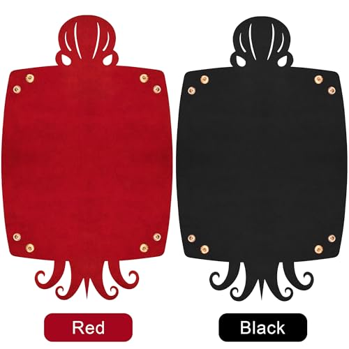 2 Pieces Octopus Dice Rolling Tray PU Leather Dice Mat Folding Scroll (2 Count)