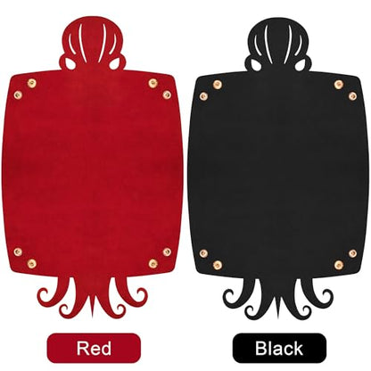2 Pieces Octopus Dice Rolling Tray PU Leather Dice Mat Folding Scroll (2 Count)