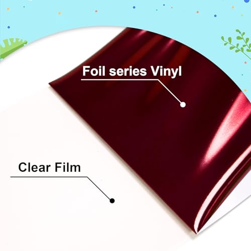 Sheet Metallic Foil Heat Transfer Vinyl Wine red