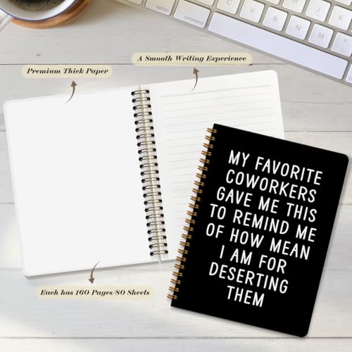 My Favorite Coworkers Gave Me This Black Hardcover Spiral Notebooks