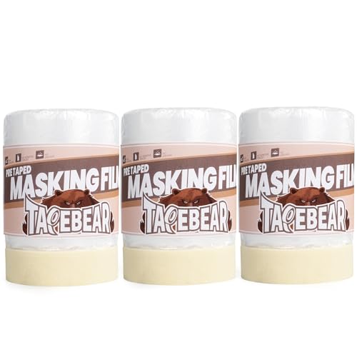 Pre Taped Masking Film 22" x 30Yards Plastic Cover for Painting