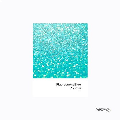 Resin Glitter Fluorescent Blue 100g Chunky (3.5274 Ounce)