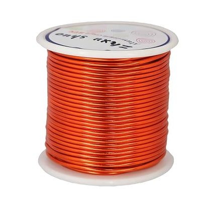 12 Gauge(2mm) Aluminum Wire 35 Yards Anodized Metal Wire for Bonsai Armature Crafting Sculpting Jewelry Craft Making Beading Floral (Orange, 12 Gauge) (105 Foot)